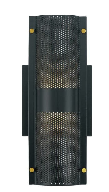 Eurofase Lighting 46460-011 LED Westcliffe 2 Light 5-inch Bath Vanity Wall Light Black Finish