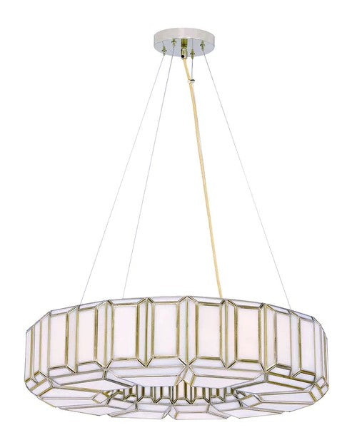 Eurofase Lighting 46468-017 Belmont 8 Light 28-inch Antique Brass Chandelier Ceiling Light Gold Finish