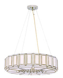 Eurofase Lighting 46468-017 Belmont 8 Light 28-inch Antique Brass Chandelier Ceiling Light Gold Finish