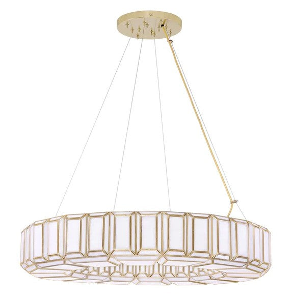 Eurofase Lighting 46469-014 Belmont 12 Light 37-inch Antique Brass Chandelier Ceiling Light Gold Finish