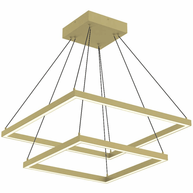 Kuzco Lighting CH88224-BG-UNV-010 Piazza Modern LED 24" Drop Ceiling Lighting Brushed Gold Finish