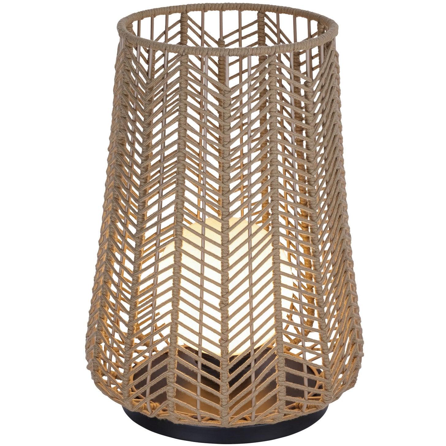 Eurofase Lighting 46629-012 22.25" Elice Portable Outdoor Floor Lamp with Weaved Cord Shade, Wattage 60W, Brown Finish