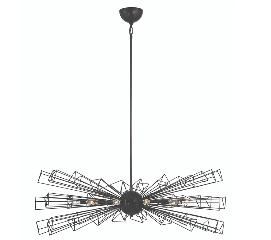 Eurofase Lighting 46761-019 Dendelio 10-light 45" Chandelier Light Black Finish