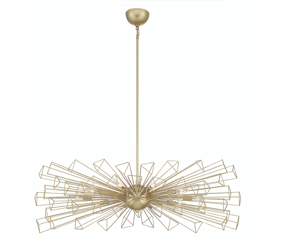 Eurofase Lighting 46761-026 Dendelio 10-light 45" Chandelier Light Gold Finish