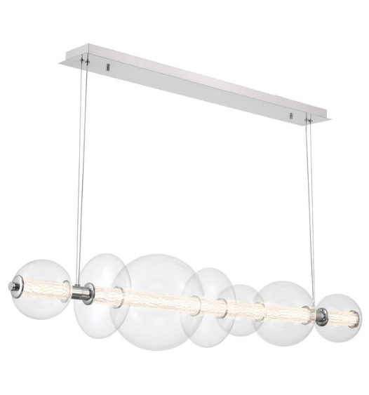 Eurofase Lighting 46772-015 Atomo 56" Wide 3000K LED Abstract Linear Chandelier Light