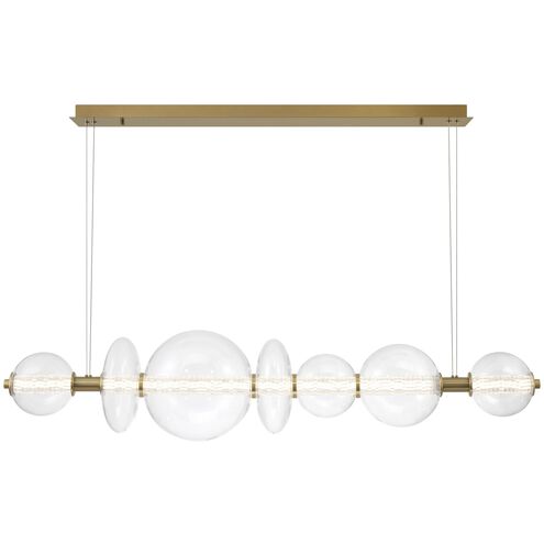 Eurofase Lighting 46772-036 Atomo LED 56 inch Chrome Island Chandelier Ceiling Light in Clear