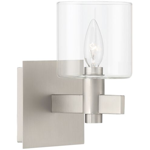 Eurofase Lighting 46811-028 Decato 1 Light 7 inch Vanity Wall Sconce Wall Light, Wattage 40W, Nickel Finish