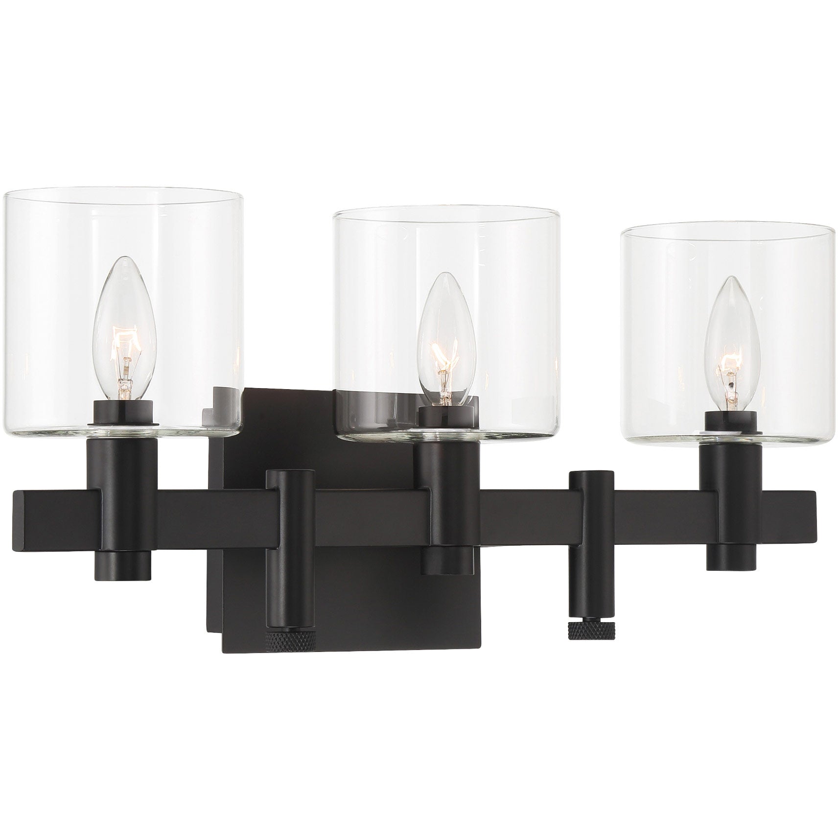 Eurofase Lighting 46812-018 Decato 3 Light 21.25 inch Black Bath Vanity Light Wall Light