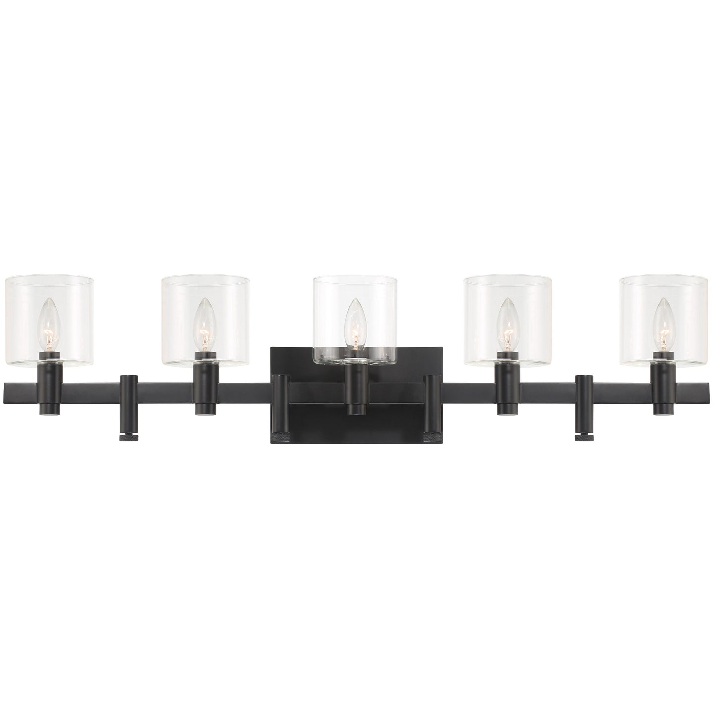 Eurofase Lighting 46813-015 Decato 5 Light 38 inch Black Bath Vanity Light Wall Light