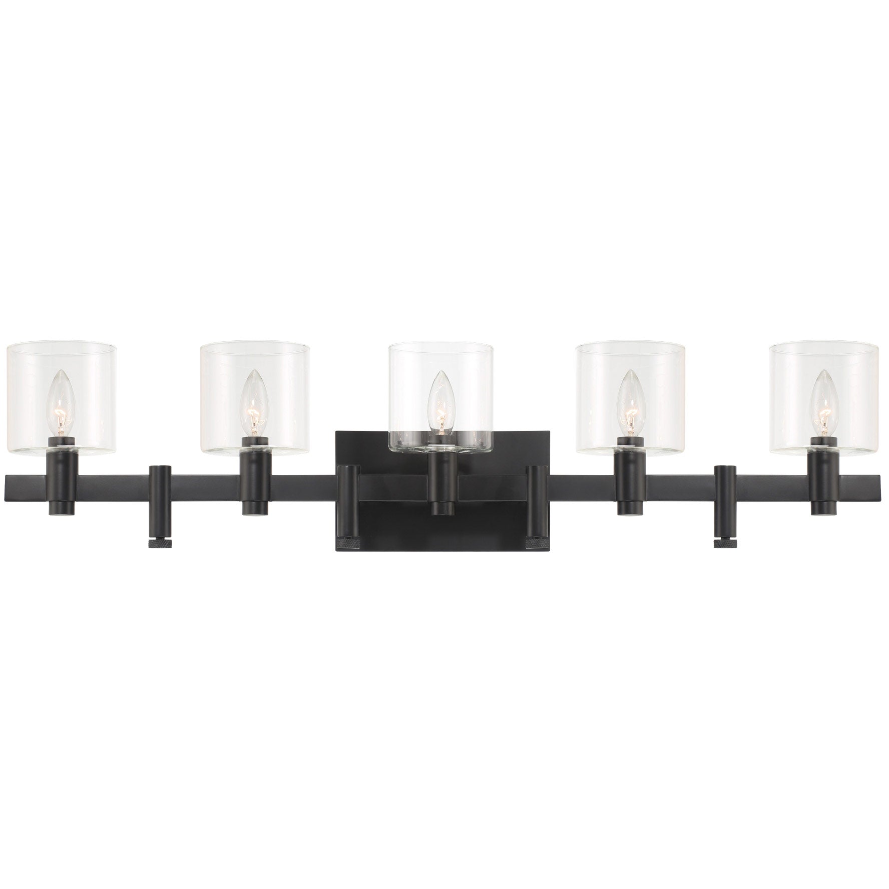 Eurofase Lighting 46813-015 Decato 5 Light 38 inch Black Bath Vanity Light Wall Light