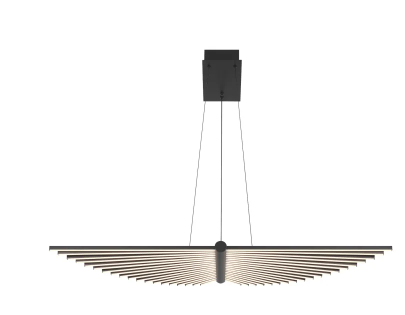 Eurofase Lighting 46841-018 39.25 inch Island LED Chandelier Ceiling Light, Color Temperature 3000K, Wattage 57W, Black Finish