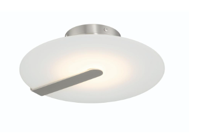 Eurofase Lighting 46843-029 Nuvola LED 12.25 inch Flush Mount Ceiling Light, Wattage 13W, Color Temperature 3000K, Nickel and White Finish