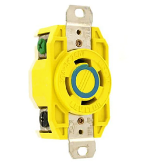 Leviton 27CM-20 Corrosion Resistant, Industrial Grade Receptacle 30 Amp, 250 Volt 3-Phase