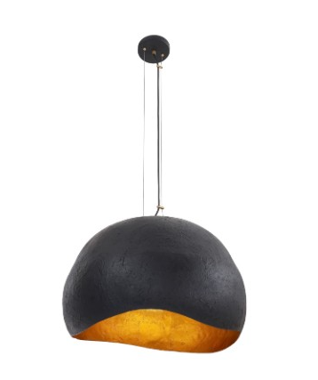 Eurofase Lighting 47102-019 Baleia - 3-Light 24" Pendant - Plaster Black and Gold Foil