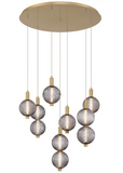 Eurofase Lighting 47191-013 Palmas 7 Light 24 inch Gold Chandelier Ceiling Light