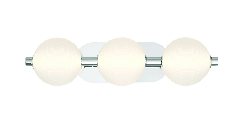 Eurofase Lighting 47193-024 Palmas 3 Light 23 inch Nickel Vanity Light Wall Light
