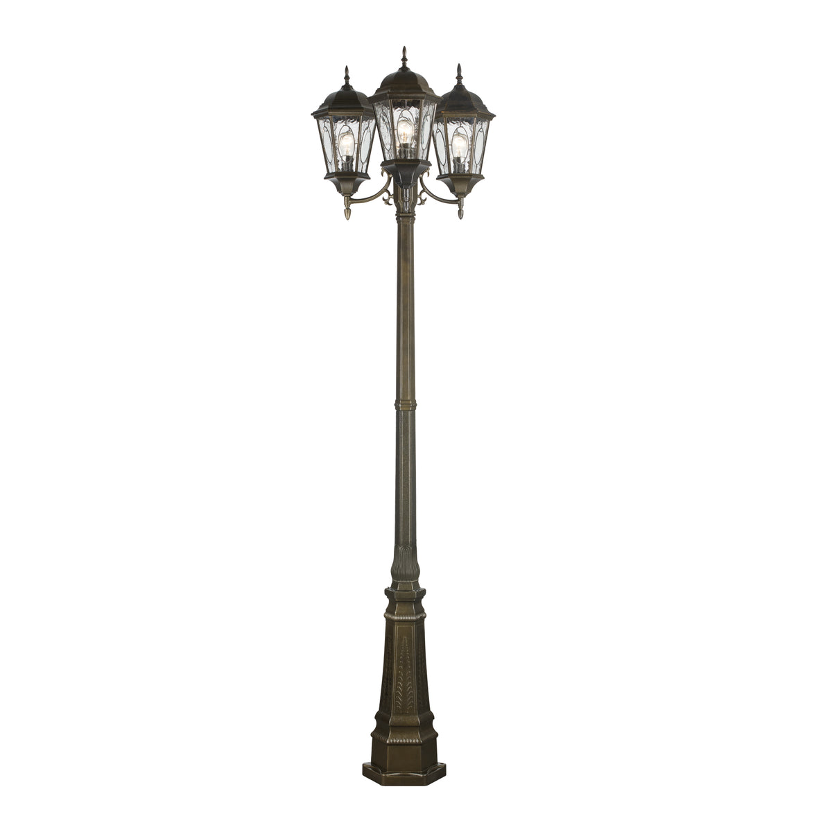 Trans Globe Lighting 4719 BRZ Villa Nueva 3 light bronze post mount light