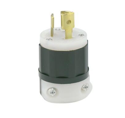 Leviton 4720-PLC Locking Plug, 15 Amp, 125 Volt, Industrial Grade
