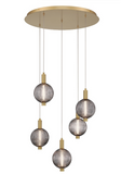 Eurofase Lighting 47208-018 Palmas 5 Light 24 inch Gold Chandelier Ceiling Light