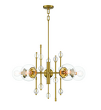 Eurofase Lighting 47221-017 Traiton 5 Light 36 inch Gold Chandelier Ceiling Light