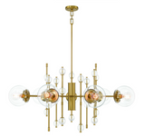 Eurofase Lighting 47222-014 Traiton 9 Light 48 inch Gold Chandelier Ceiling Light