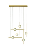 Eurofase Lighting 47255-012 Barletta 6 Light 7.75 inch Gold Chandelier Ceiling Light