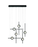 Eurofase Lighting 47255-029 Barletta 6 Light 7.75 inch Black Chandelier Ceiling Light