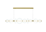 Eurofase Lighting 47257-016 Atomo 1 Light 11.75 inch Gold Chandelier Ceiling Light in Clear