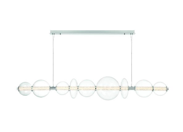 Eurofase Lighting 47257-030 Atomo 1 Light 11.75 inch Chrome Chandelier Ceiling Light in Clear