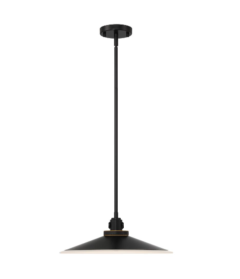 Eurofase Lighting 47405-011 Deckard 1 Light 16 inch Gold and Black Pendant Ceiling Light