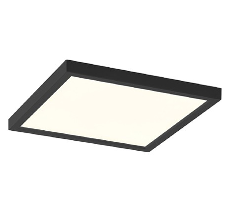 Eurofase Lighting 47525-023 Troy - 12'' Square LED Flush Mount - 120V - 22W - 5CCT Color Selectable - 1365 Lumens - Dimmable - Black