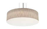 AFX Lighting ANP2432L5AJUDBK-JT Anton 24 Inch LED Drum Pendant In Black With Jute Shade-White Bottom Acrylic Diffuser