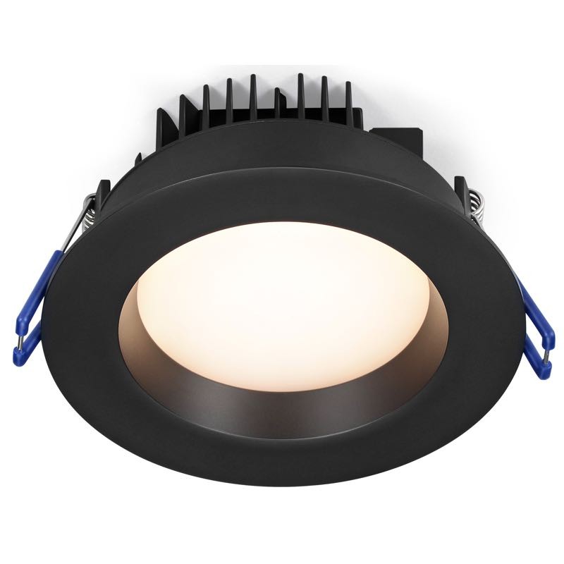 Lotus LED Lights LL4RR-3018K-BK Lotus 4" Round Regressed LED Downlight – 14.5W - Dim To Warm / 3K-18K - 850 Lumens – 120V, Black
