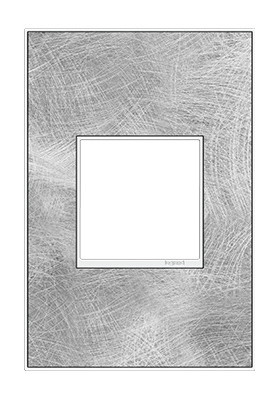 Legrand AWM1G2SP4 Adorne 1-Gang Screwless Wall Plate, Spiraled Stainless Finish