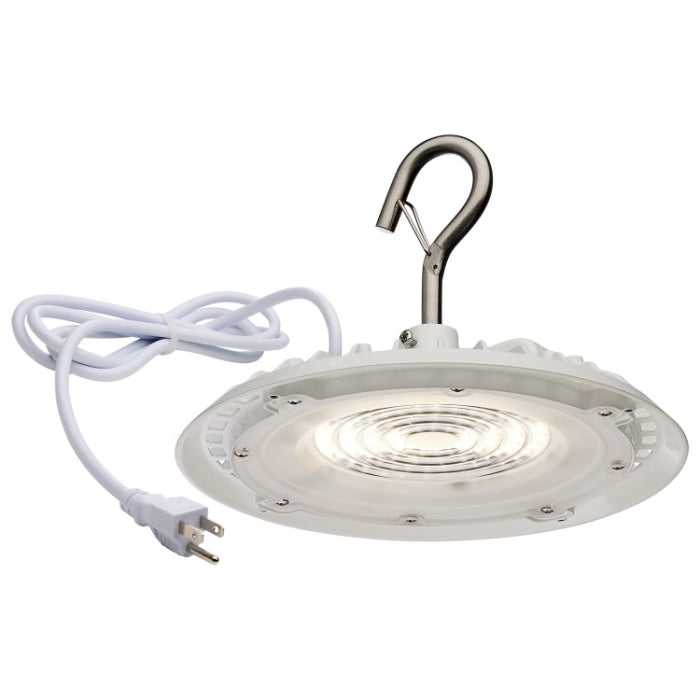 Nuvo 65-971 Hi-Pro LED Shop Light with Plug, Wattage 60W, Color Temperature 4000K, White, Voltage 120V