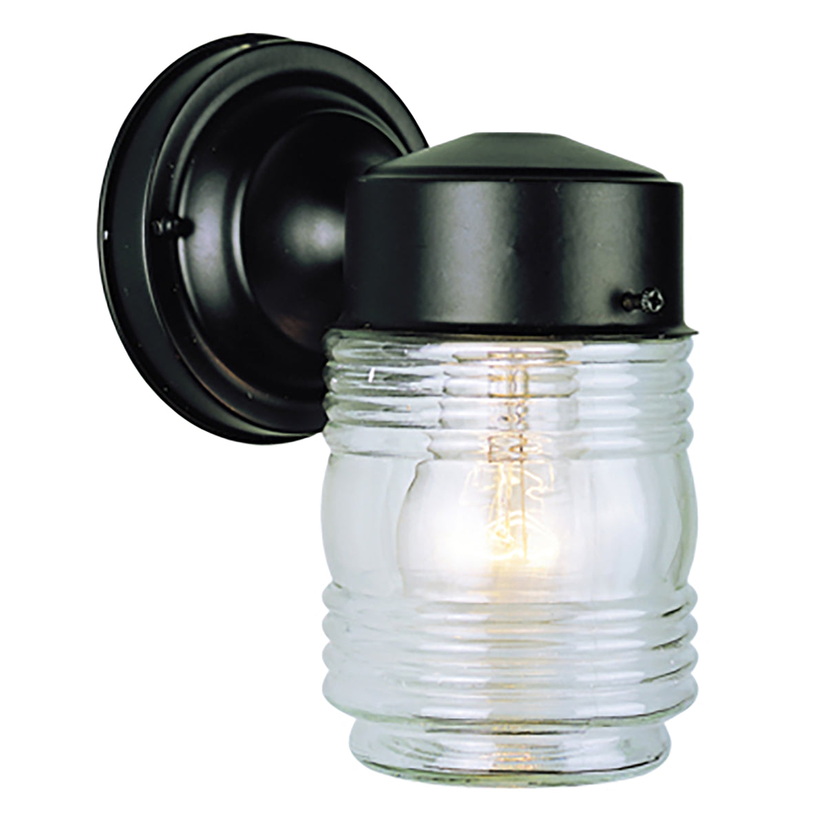 Trans Globe Lighting 4900 BK Quinn 1 Light Black Outdoor Wall Light