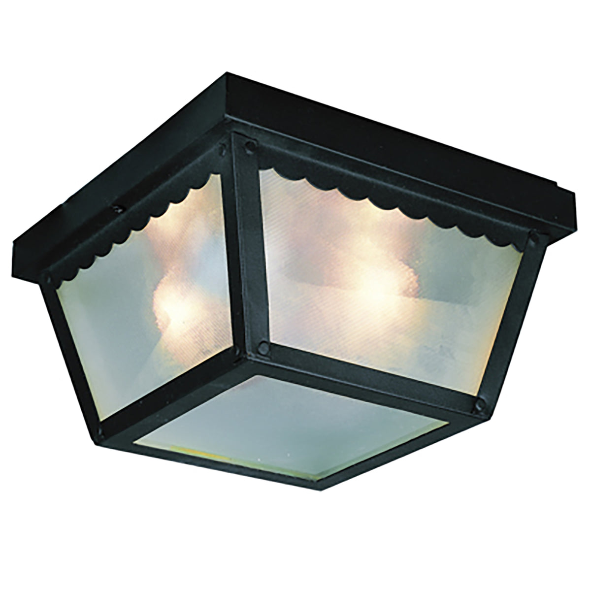 Trans Globe Lighting 4901 BK Samantha black outdoor flush mount ceiling light