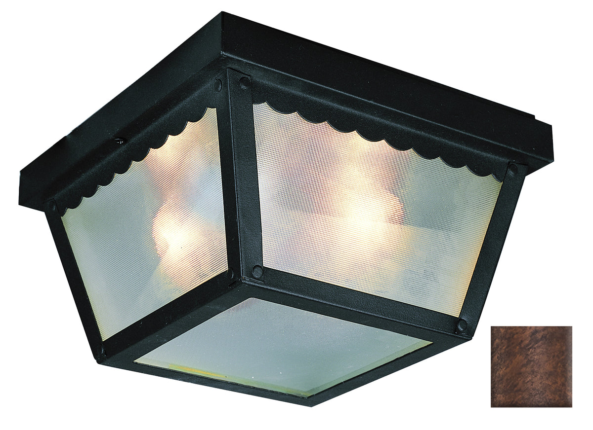 Trans Globe Lighting 4902 RT Samantha 2 Light Rust Flush Mount Ceiling Light