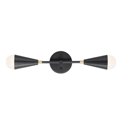 Maxim Lighting 11262BKSBR/BUL Lovell 2 Light 5 inch Black/Satin Brass Wall Sconce