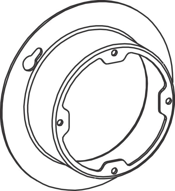 Orbit 4R125X 4" Octagonal Electrical Box Cover, 1-1/4" Opening Steel, Dual Direction