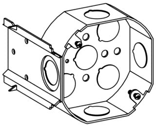 Orbit 4RB-50-LB 4" Octagonal Electrical Box, 1-1/2" Deep Welded W/ 1/2" Knockouts & LB Bracket