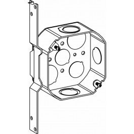 Orbit 4RB-MKO-FB 4" Octagonal Electrical Box 1-1/2" Deep Welded Box W/ 1/2 & MKO Knockouts & FB Bracket