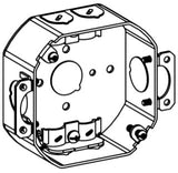 Orbit 4RB-NM-E 4" Octagonal Electrical Box, 1-1/2" Deep W/ Non Metallic (NM) Clamps, Old Work Ears & 1/2" & Loom knockouts