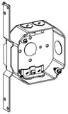 Orbit 4RB-NM-FB 4" Octagonal Electrical Box, 1-1/2" Deep W/ Non Metallic (NM) Clamps, FB Bracket & 1/2" & Loom knockouts