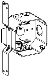 Orbit 4RDB-MC-FB 4" Octagonal Electric Box, 2 1/8" Deep MC Box W/ 1/2 & Loom Knockouts & FB Bracket