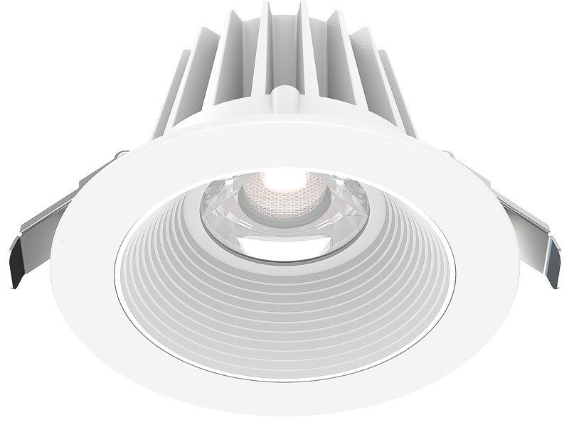 Lotus LED Lights JXL-COB04-R15W-CCT-WH-4RR-BF-WH Lotus 15 Watt 4" Round Recessed Economy LED Downlight - White Trim / White Baffle Reflector – 3K / 4K / 5K – 120V