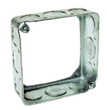 Orbit 4SB-50/75-EXT Extension Ring, 1-1/2 in L, 4 in W, 12 -Knockout, Steel, Galvanized