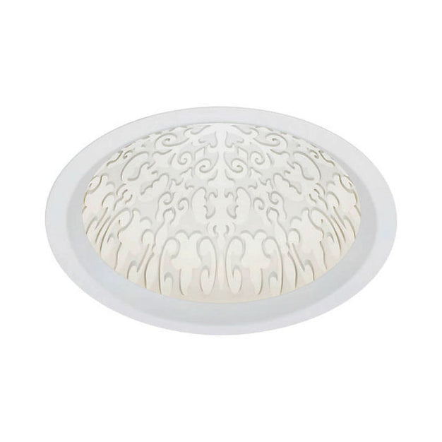 Visual Comfort Architectural EDIM8RRFWD4IW Reflections 8" Remodel Indirect Flanged Downlight White Trim - Warm Dim(3000K-2000K) - Dome Pattern: Fleur