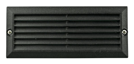 Dabmar Lighting LV600-L6-AMB-B Cast Aluminum Louvred Step  Light , 12V, Color Temperature AMB, Black Finish