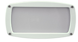 Dabmar Lighting DSL1016-W Cast Aluminum Open Face Step Light, E26, No Lamp, White Finish